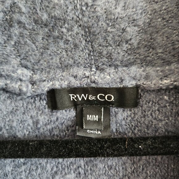 RW&Co. Blue-Grey Open-Front Cardigan with Pockets - Picture 3 of 7